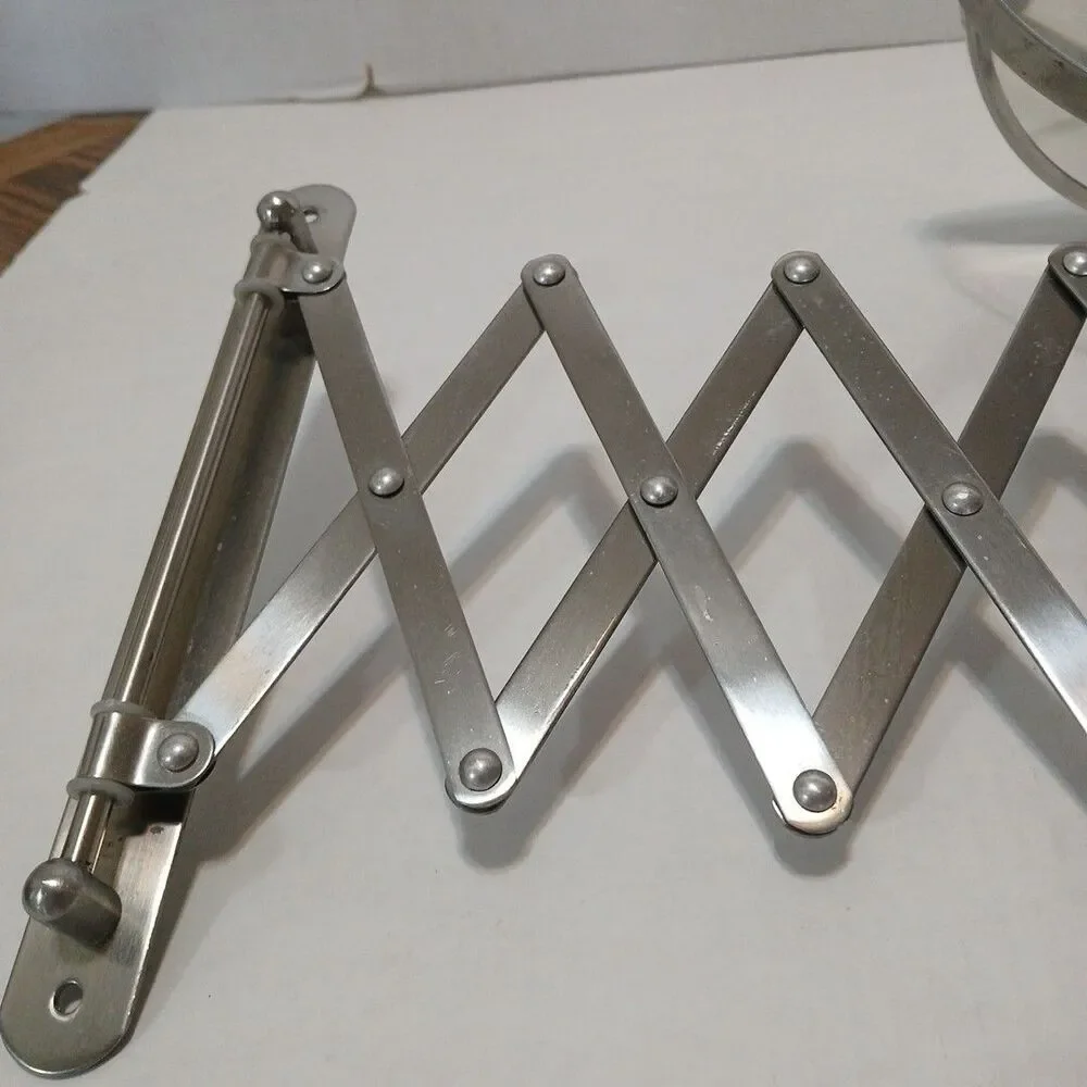 VTG Stainless Steel Accordion Style 2-sided Mirror Expands To 22